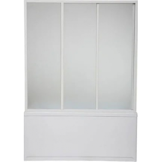 Шторка для ванны BAS Кэмерон 120x145 (3 створки пластик)