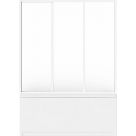 Шторка для ванны BAS Кэмерон 120x145 (3 створки пластик)