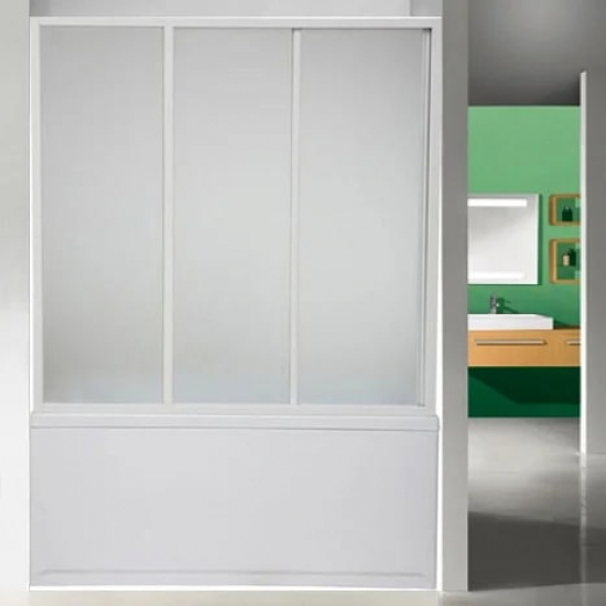 Шторка для ванны BAS Кэмерон 120x145 (3 створки стекло) 