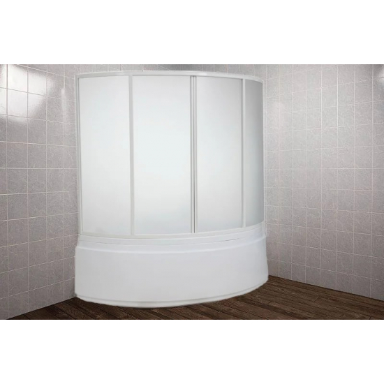 Шторка для ванны BAS Лагуна 170x145 (4 створки пластик)