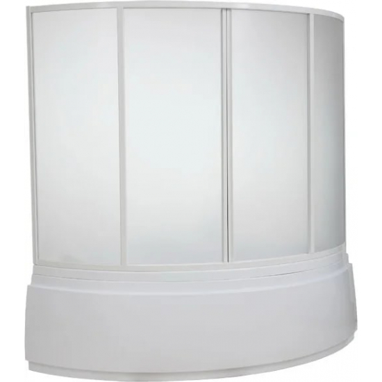 Шторка для ванны BAS Лагуна 170x145 (4 створки пластик)