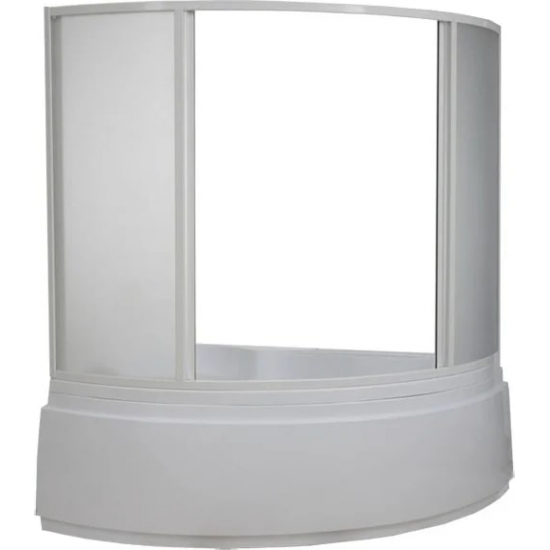 Шторка для ванны BAS Лагуна 170x145 (4 створки пластик)