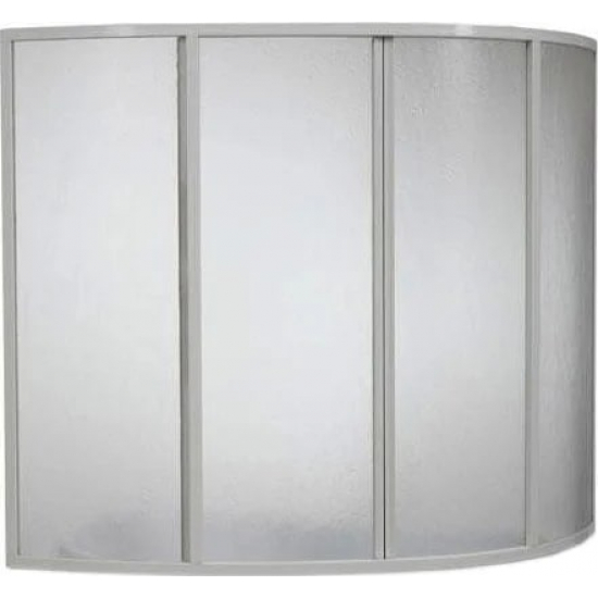 Шторка для ванны BAS Лагуна 170x145 (4 створки пластик)