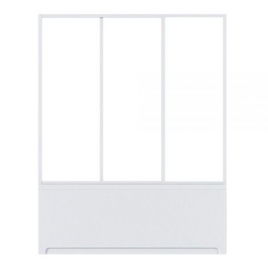 Шторка для ванны BAS Лима 130x145 (3 створки прозрачное стекло)