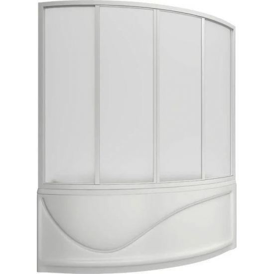 Шторка для ванны BAS Николь 170x145 (4 створки пластик)