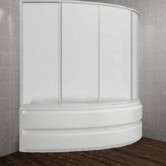 Шторка для ванны BAS Сагра 160x145 (4 створки пластик)