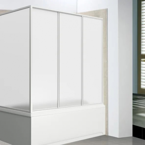 Шторка для ванны BAS Стайл, Мальдива 160x145 (3 створки пластик)