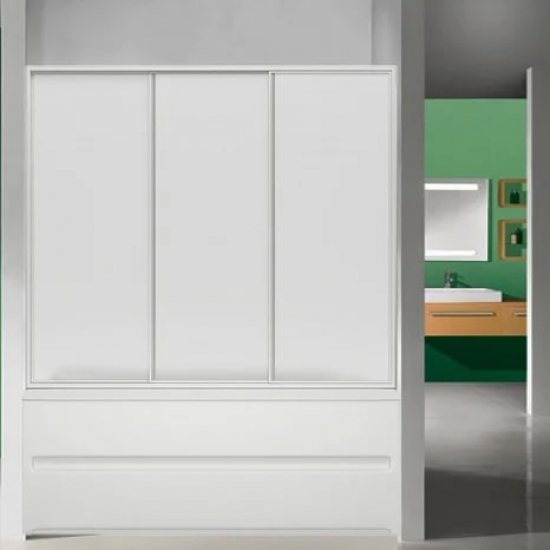 Шторка для ванны BAS Стайл, Мальдива 160x145 (3 створки стекло)