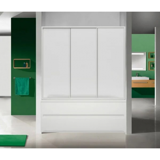 Шторка для ванны BAS Стайл, Мальдива 160x145 (3 створки стекло)