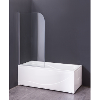 Шторка для ванны LORANTO CS-F01 120x65 прозрачное стекло 6 мм