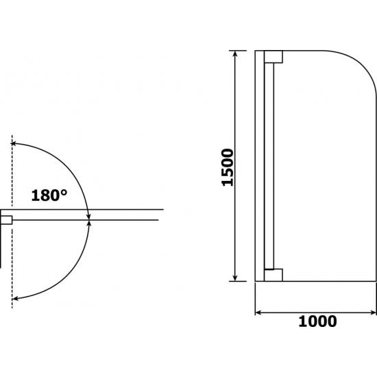 Шторка для ванны RGW Screens SC-01 1000x1500
