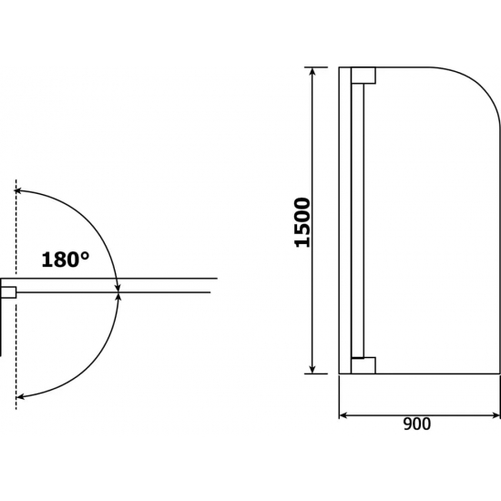Шторка для ванны RGW Screens SC-01 900x1500