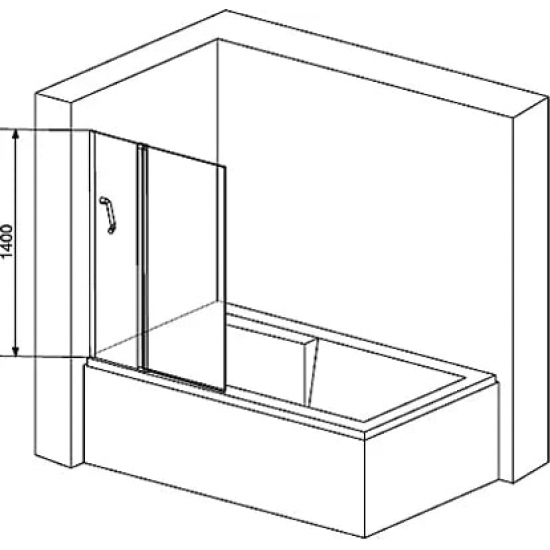 Шторка для ванны RGW Screens SC-11 B 100х140, профиль черный