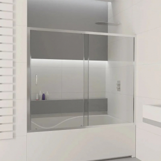 Шторка для ванны RGW Screens SC-43 180х150, профиль хром, стекло прозрачное