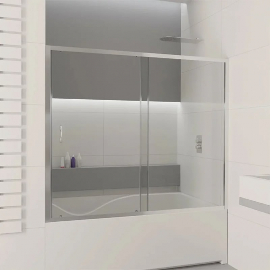 Шторка для ванны RGW Screens SC-43 180х150, профиль хром, стекло прозрачное