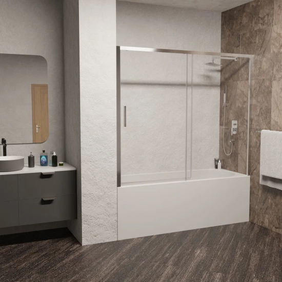 Шторка для ванны RGW Screens SC-45 170х150, профиль хром