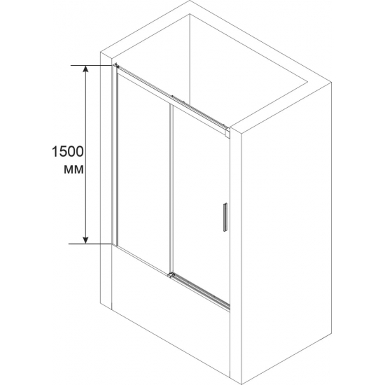 Шторка для ванны RGW Screens SC-45 180х150, профиль хром