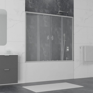 Шторка для ванны RGW Screens SC-61 1500х1500 профиль хром, стекло матовое