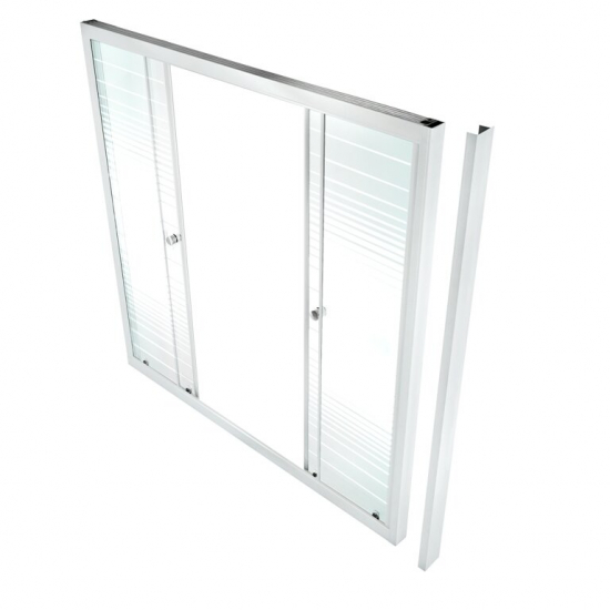 Шторка для ванны  ТРИТОН "полосы" 150см стекло 