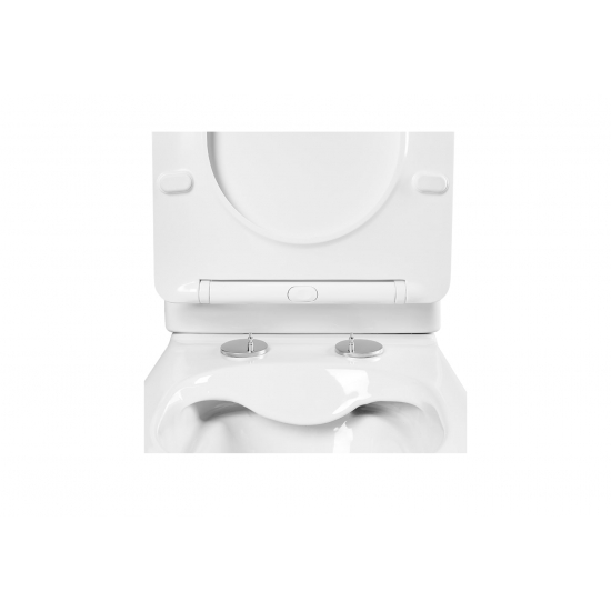 Сиденье для унитаза АКВАТЕК AQ0304-00 тонкое с микролифтом, быстросъёмное, белое