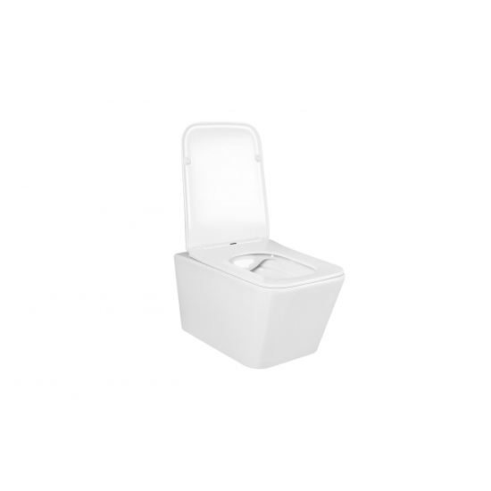 Сиденье для унитаза АКВАТЕК Либра AQ0065-00 тонкое с микролифтом, быстросъёмное, белое