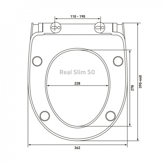 Сиденье для унитаза BERGES Wasserhaus Real slim SO с микролифтом, быстросъёмное