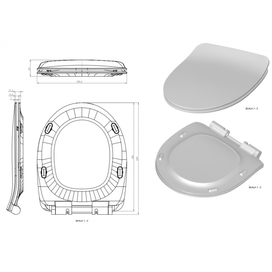 Сиденье для унитаза CERSANIT Delfi DPL EO slim с микролифтом, дюропласт