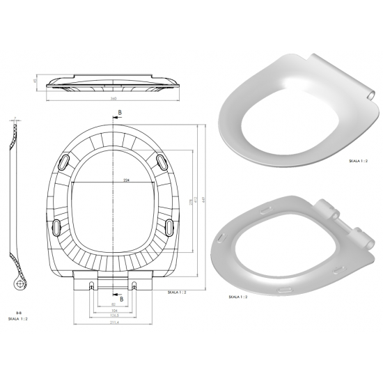 Сиденье для унитаза CERSANIT Delfi DPL EO slim с микролифтом, дюропласт