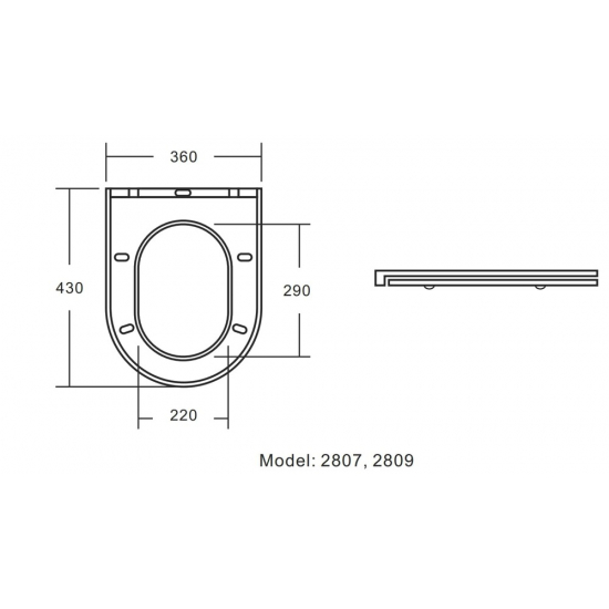 Сиденье для унитаза EVA GOLD A2807, A2809 с микролифтом, быстросъёмное