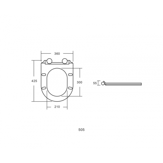 Сиденье для унитаза EVA GOLD K505, K505MD с микролифтом, быстросъёмное
