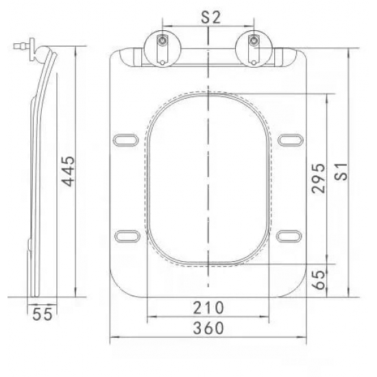 Сиденье для унитаза EVA GOLD SM9608, SM9615, SM9616 с микролифтом, быстросъёмное