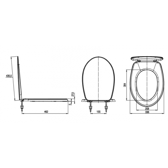 Сиденье для унитаза ИНКОЭР Элисса-Н белое