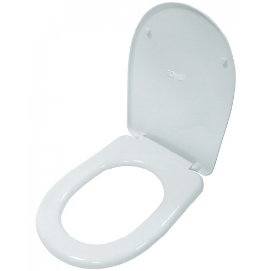 Сиденье для унитаза ИНКОЭР Комфорт голубовато белое, металлическое крепление
