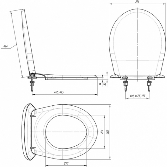 Сиденье для унитаза ИНКОЭР Универсал