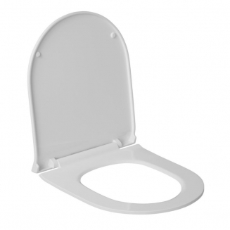 Сиденье для унитаза-моноблока WAVE Star полипропилен, микролифт, белый глянец