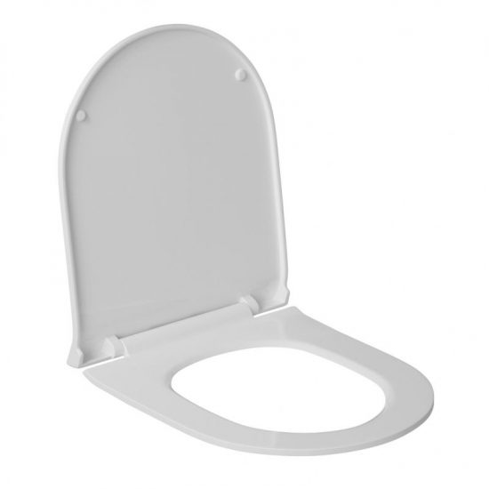 Сиденье для унитаза-моноблока WAVE Star полипропилен, микролифт, белый глянец