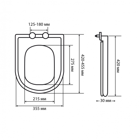 Сиденье для унитаза САНАКС 7007 с микролифтом (Azario Grado)