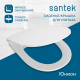 Сиденье для унитаза SANTEK Юнион 1WH501634 тонкое с микролифтом, быстросъёмное дюропласт
