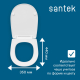 Сиденье для унитаза SANTEK Юнион 1WH501634 тонкое с микролифтом, быстросъёмное дюропласт
