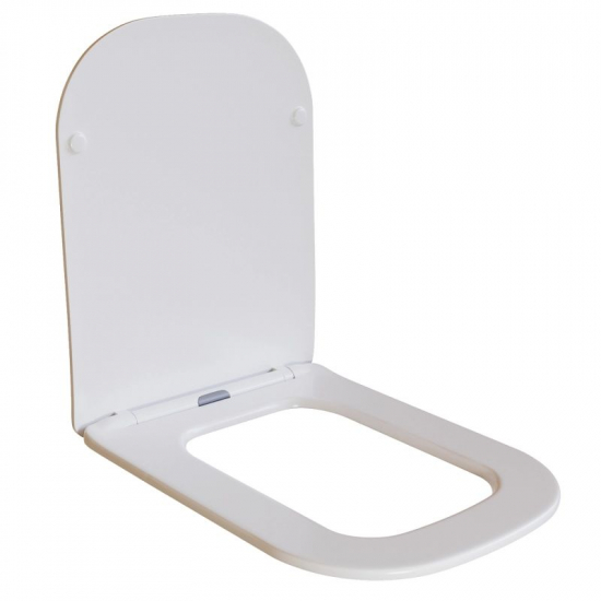 Сиденье для унитаза WAVE City дюропласт, микролифт, белый глянец