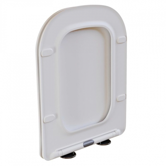 Сиденье для унитаза WAVE City дюропласт, микролифт, белый глянец