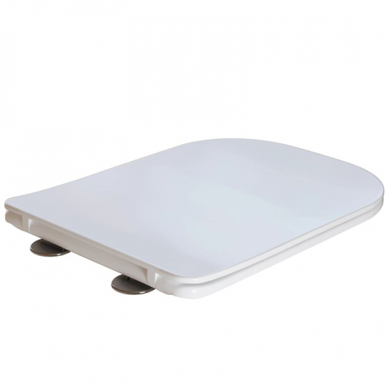 Сиденье для унитаза WAVE City дюропласт, микролифт, белый глянец