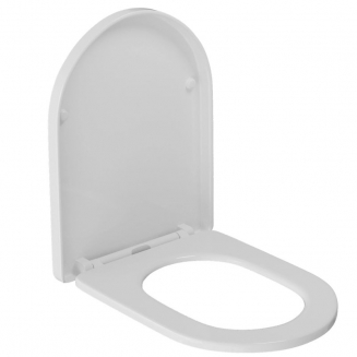 Сиденье для унитаза WAVE Koral дюропласт, микролифт, белый глянец