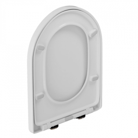 Сиденье для унитаза WAVE Koral дюропласт, микролифт, белый глянец