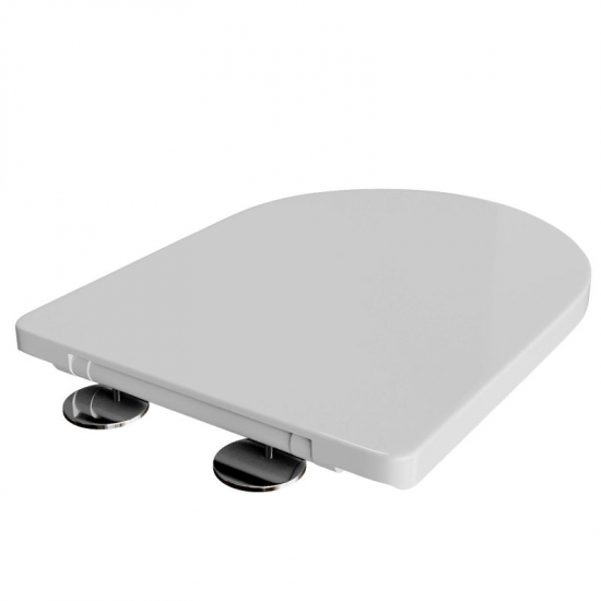 Сиденье для унитаза WAVE Koral дюропласт, микролифт, белый глянец