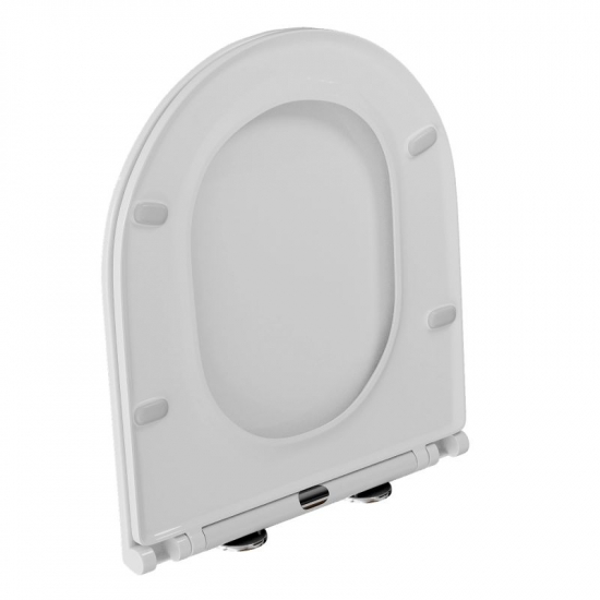 Сиденье для унитаза WAVE Lara дюропласт, микролифт, белый глянец