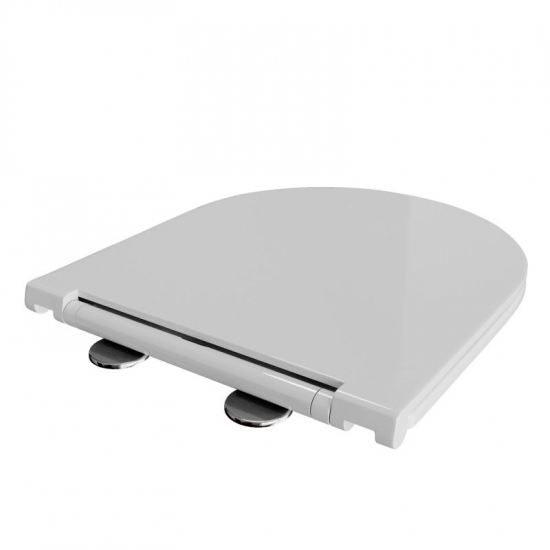 Сиденье для унитаза WAVE Lara дюропласт, микролифт, белый глянец