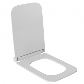 Сиденье для унитаза WAVE Leon дюропласт, микролифт, белый глянец