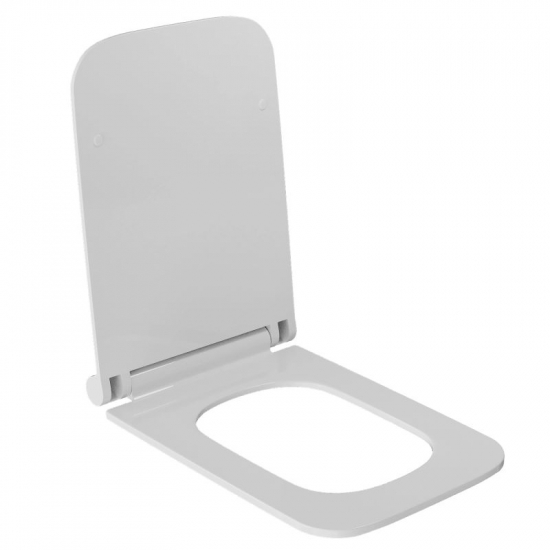 Сиденье для унитаза WAVE Leon дюропласт, микролифт, белый глянец