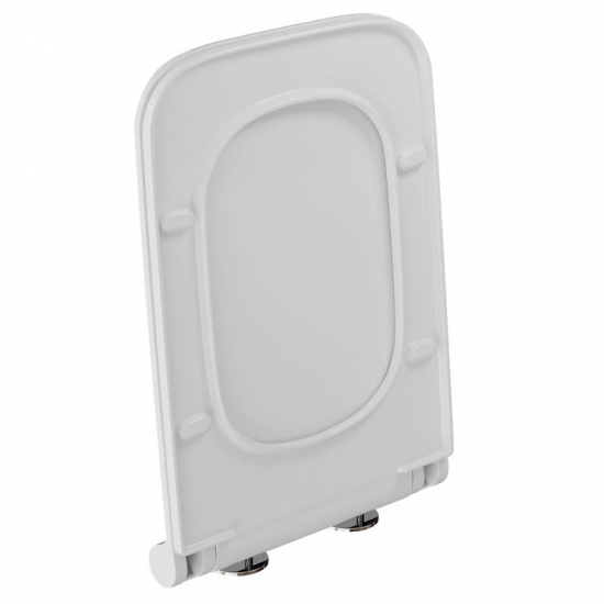 Сиденье для унитаза WAVE Leon дюропласт, микролифт, белый глянец